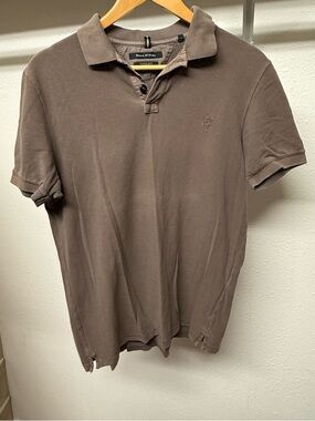 Marc O’ Polo Brown Polo Shirt - Classic Short Sleeve Large